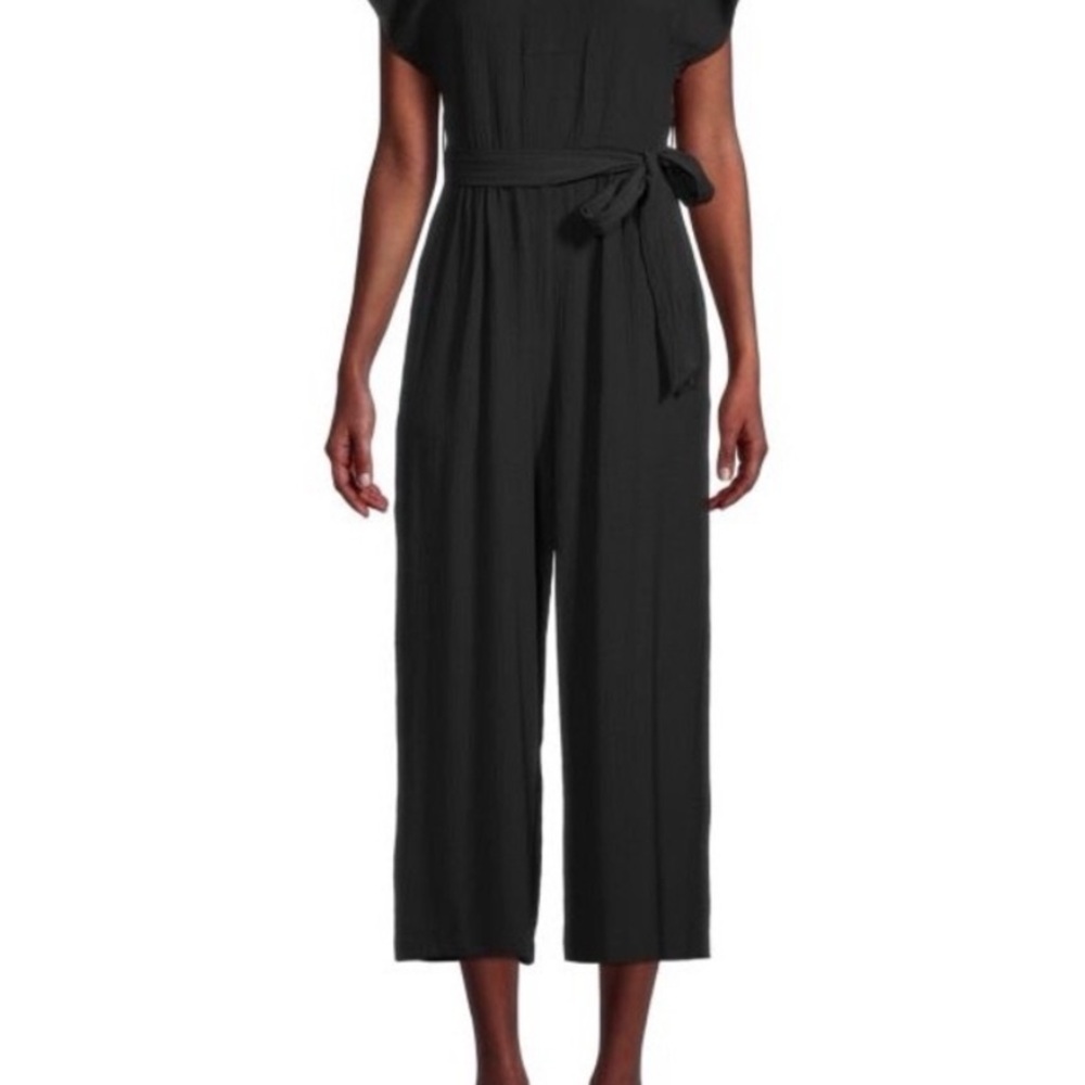 Calvin Klein Black Tie-Waist Jumpsuit